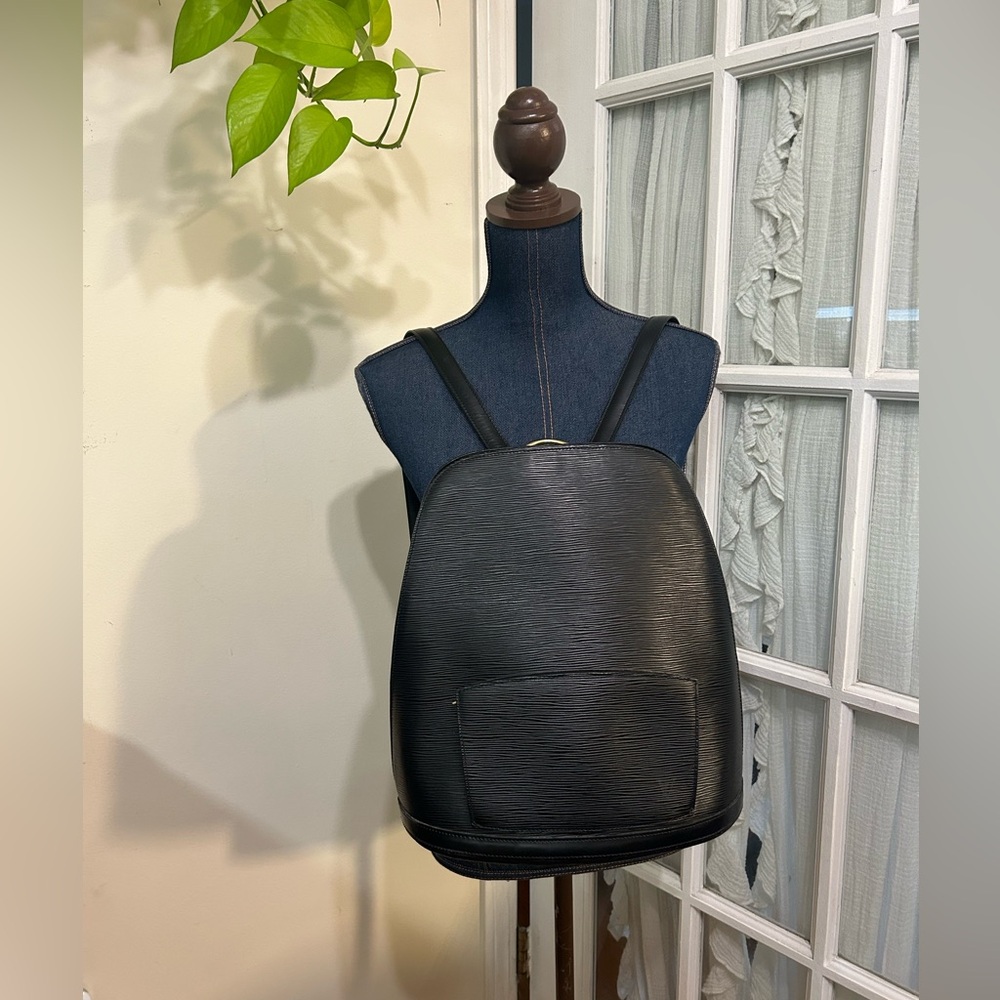 Louis Vuitton LV Black Epi Gobelins Backpack Bag Unisex Vintage Modern - Picture 2 of 15